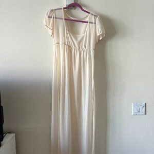Amaio Swim Sheer Babydoll Top/Bathing Suit Coverup in Cream. Size Medium.